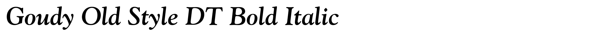 Goudy Old Style DT Bold Italic image